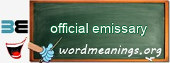 WordMeaning blackboard for official emissary